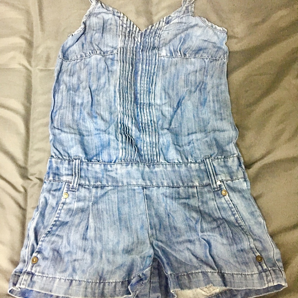 Jean romper jumpsuit small